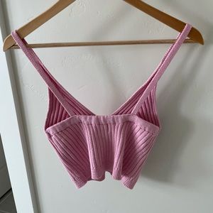 Vici Collection sweater material crop top.